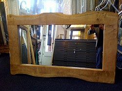 Waney Edged Oak Mirror Frame.